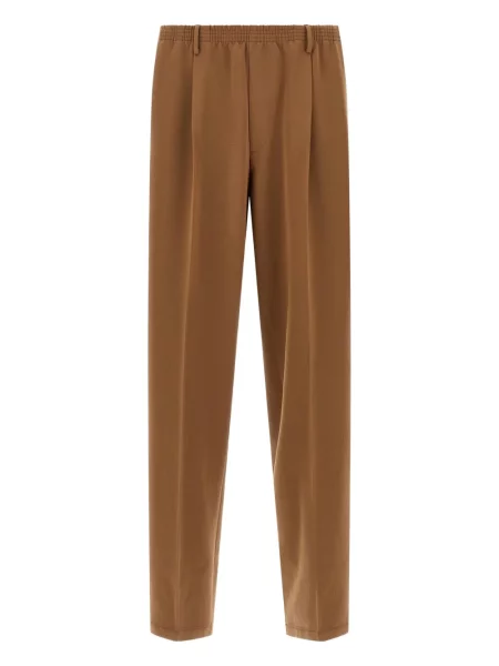 Плисирани панталон Cellar Door кафяво