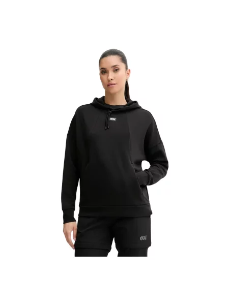 Picture bluza outdoorowa Pluris z kapturem gładka czarny