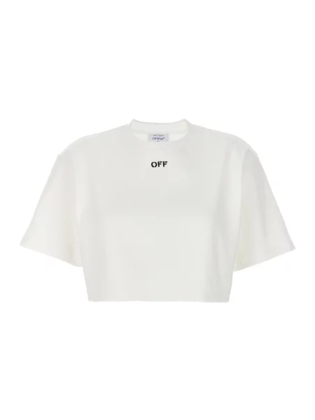 Koszulka Off-white o krotszym kroju biała
