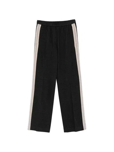Pantaloni Peserico cu dungi alergare gri