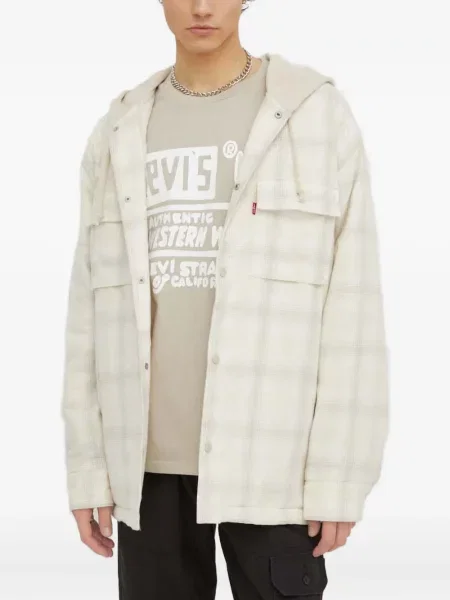 Карирани дънки straight leg Levi's® с шипове кафяво