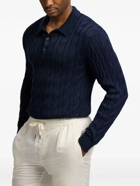 Tricou polo Ralph Lauren Purple Label albastru