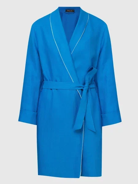 Халат з льону Loro Piana синій