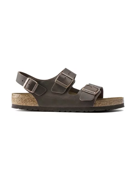 Kožené sandály Birkenstock Milano hnědá