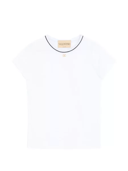 Tricou Valentino Garavani din jerseu alb