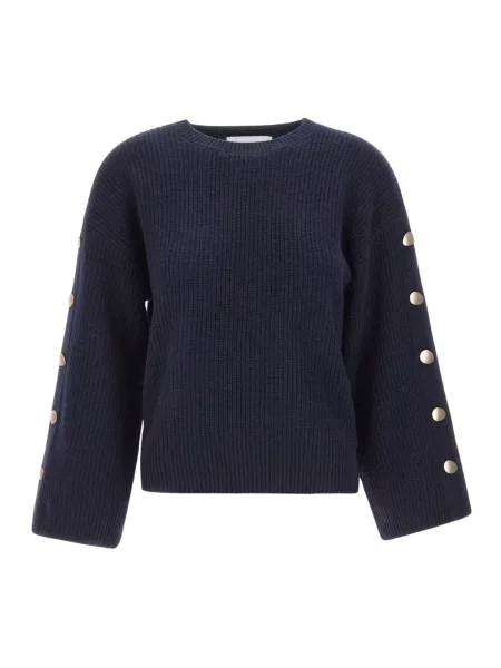 Sweter Kaos wełniany niebieski