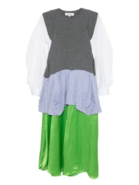 Sukienka Enfold w paski garniturowa szara