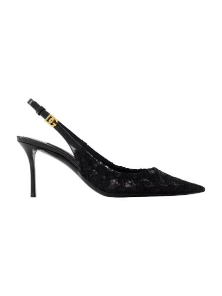 Czółenka Dolce And Gabbana skórzana czarna