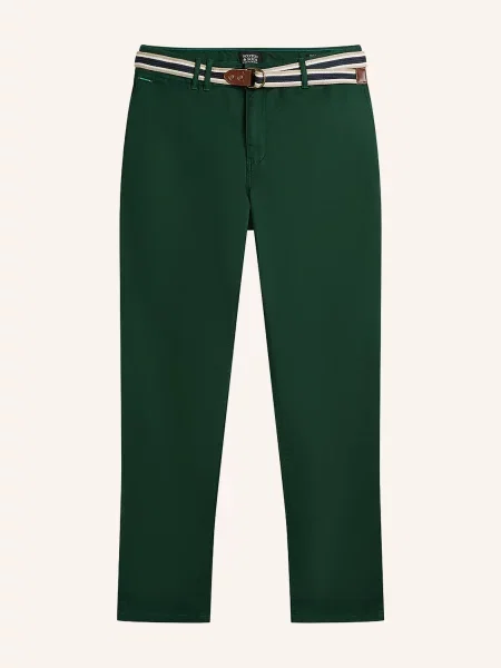 Scotch & Soda Chino Kalhoty Regular Fit tmavě zelená