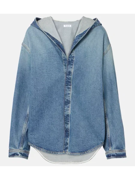 Cămașă Alaïa cu glugă albastru