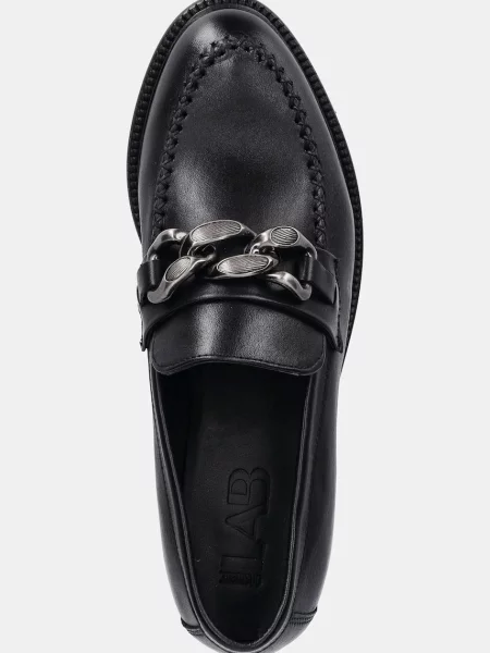 Шкіряні мокасини Answear.LAB на плоскому підборі чорний