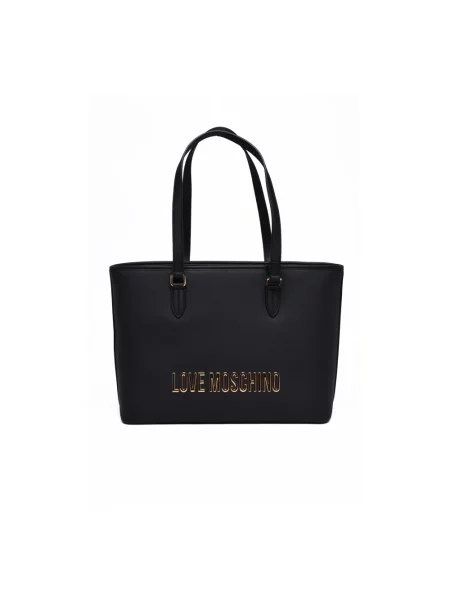 Shopperka Love Moschino zamszowa czarna