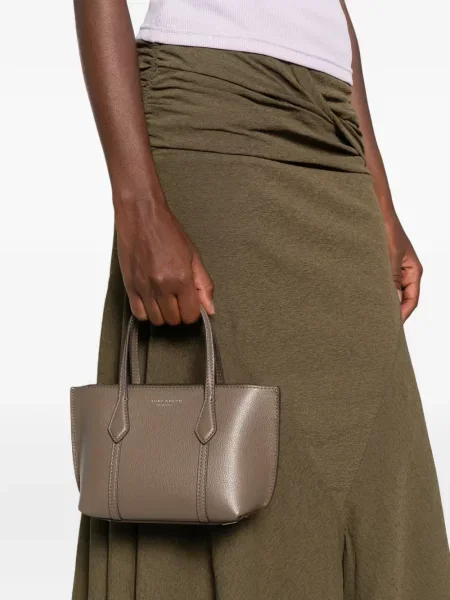 Geantă shopper Tory Burch din piele maro