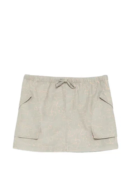 Mała spódnica mini Jnby w kwiatki z nadrukiem szara