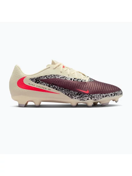 Férfi futballcipő Nike United Phantom 6 Low Academy MG burgundy crush/fossil/university red. Méret: EU piros