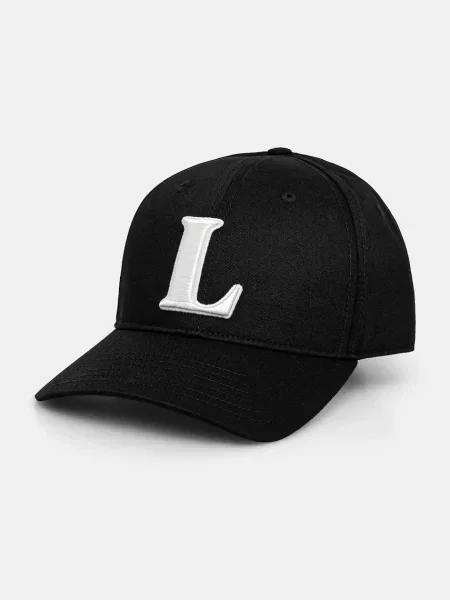 Lacoste sapca negru cu imprimeu alb