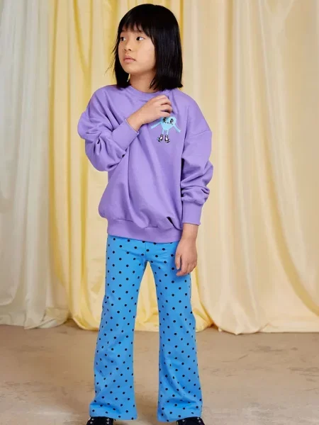 Mini Rodini Dětská mikina Heart fialová