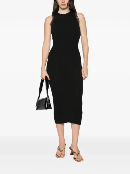 Rochie midi Twinset din dantelă negru