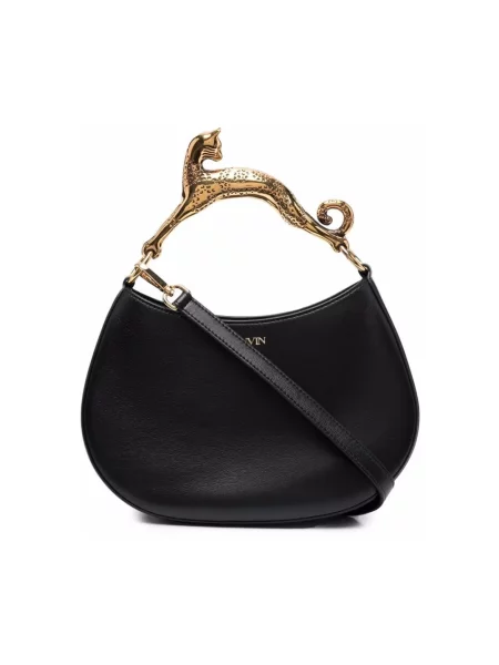 Torebka hobo Lanvin skórzana czarna