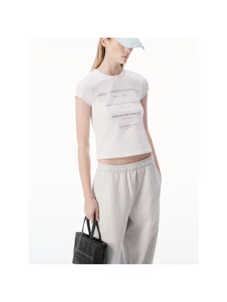 Koszulka Alexander Wang z logo biała