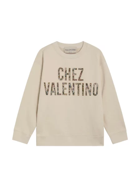 Bluza Valentino Garavani z dżerseju beżowa