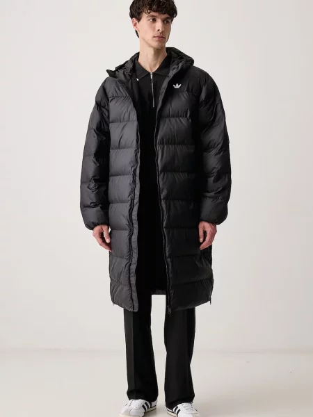 Adidas Originals тениска с яка мъжка с черно