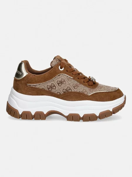 Guess sneakersy brązowe
