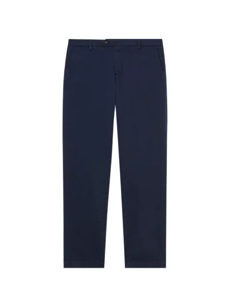 Pantaloni Brooks Brothers din țesătură twill albastru