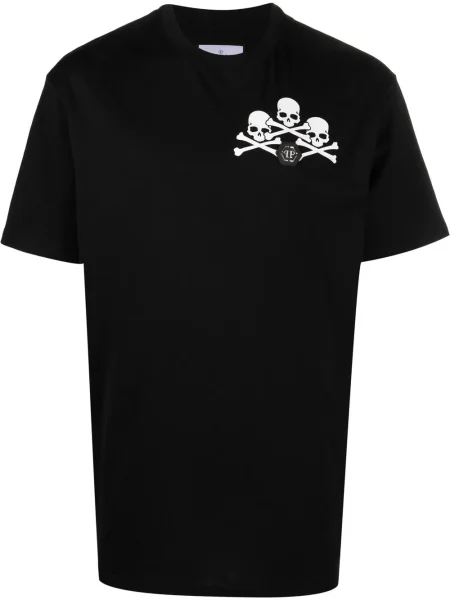 Tricou Philipp Plein cu imagine negru