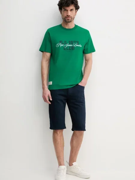 Футболка Pepe Jeans TALBOT з принтом зелений