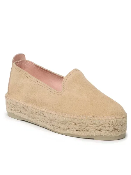 Espadrile Manebi Double Sole Espadrilles K D0 Champagne Beige bež
