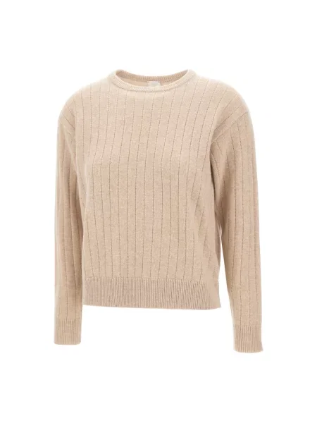 Sweter Eleventy wełniany beżowy