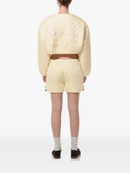Pikowane szorty Anouki żółte