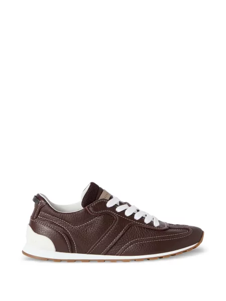 Top Brunello Cucinelli din piele maro