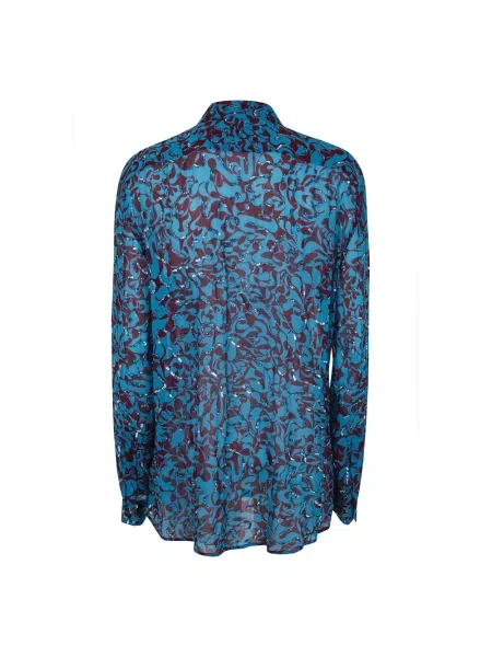 Koszula Dries Van Noten niebieska