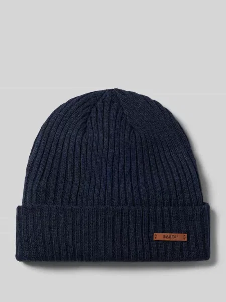 Czapka beanie z detalem z logo model ‘WILBERT’ Barts granatowa