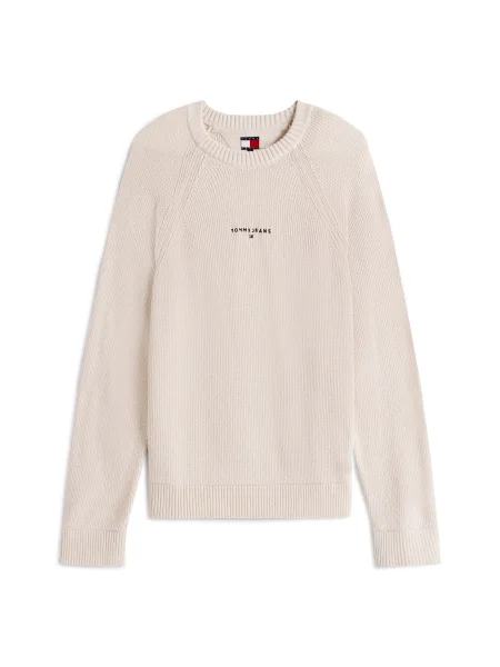 Tommy Jeans Pulover crem / bleumarin