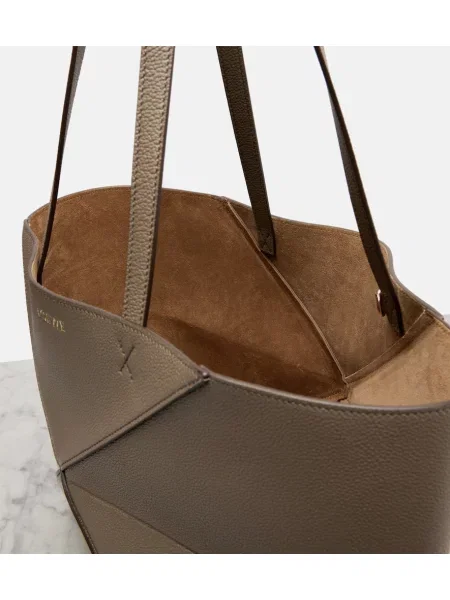 Geantă shopper Loewe din piele gri