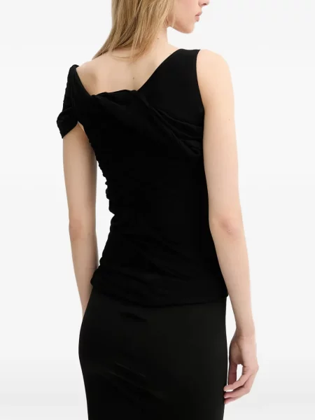 Top Rick Owens Lilies drapat negru