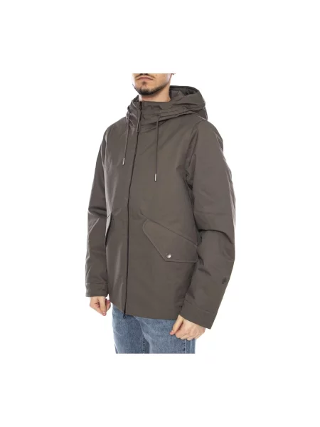 Parka Elvine z kapturem zielona