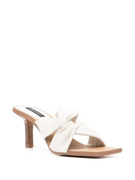 Papuci tip mules Senso din piele alb