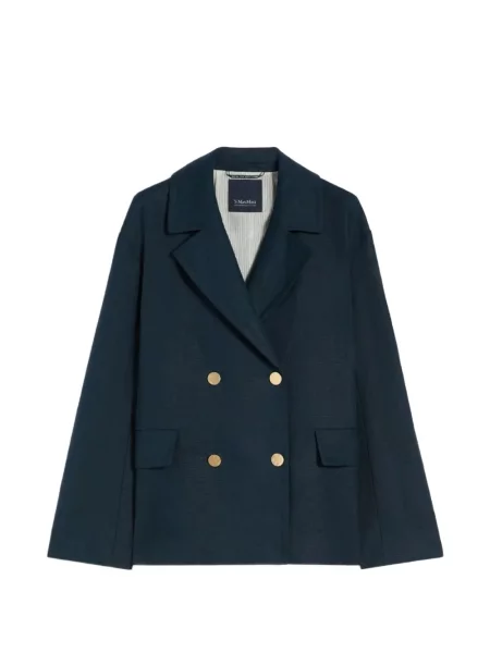 Sacou 's Max Mara cu două rânduri de nasturi albastru