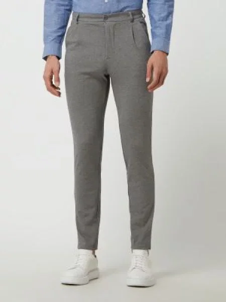 Spodnie z zakładkami w pasie z dżerseju Casual Friday