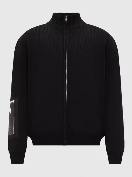 Кардиган з брендовими нашивками Balenciaga чорний
