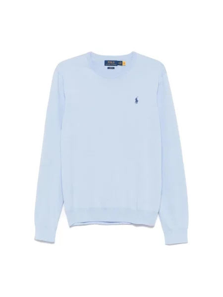 Sweter Polo Ralph Lauren z logo niebieski