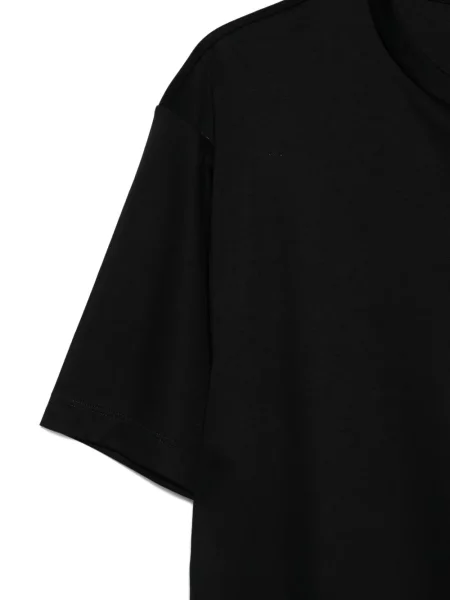Къс тениска Giorgio Armani с кръгло деколте черно