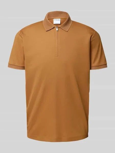 Koszulka polo o kroju regular fit z mieszanki bawełny model ‘FAVE’ Selected Homme