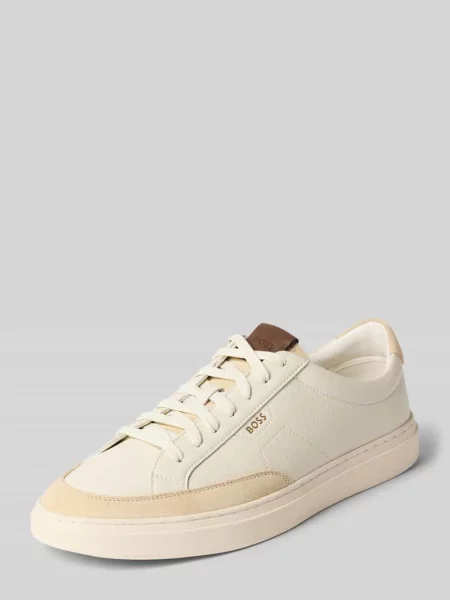 Sneakersy z naturalnej skóry model Kieran_Tenn' Boss białe