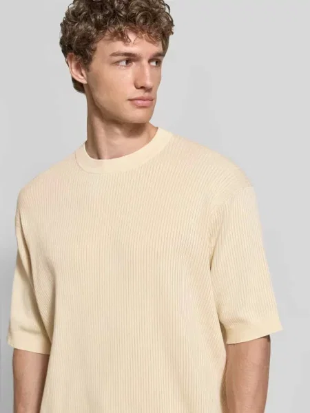 T-shirt o kroju regular fit z czystej bawełny ekologicznej model MATTIS' Selected Homme