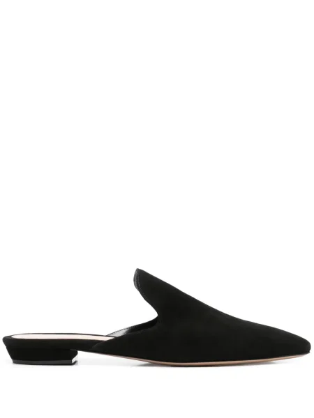 Papuci tip mules Gianvito Rossi din nubuc negru